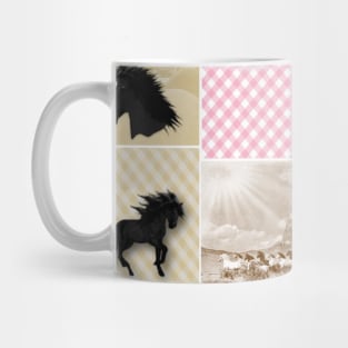 Horse Lovers Patchwork Pattern Mug